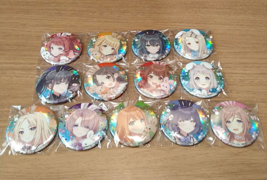 ③【学園アイドルマスター】オーロラ箔押し缶バッジ 全13種コンプ
