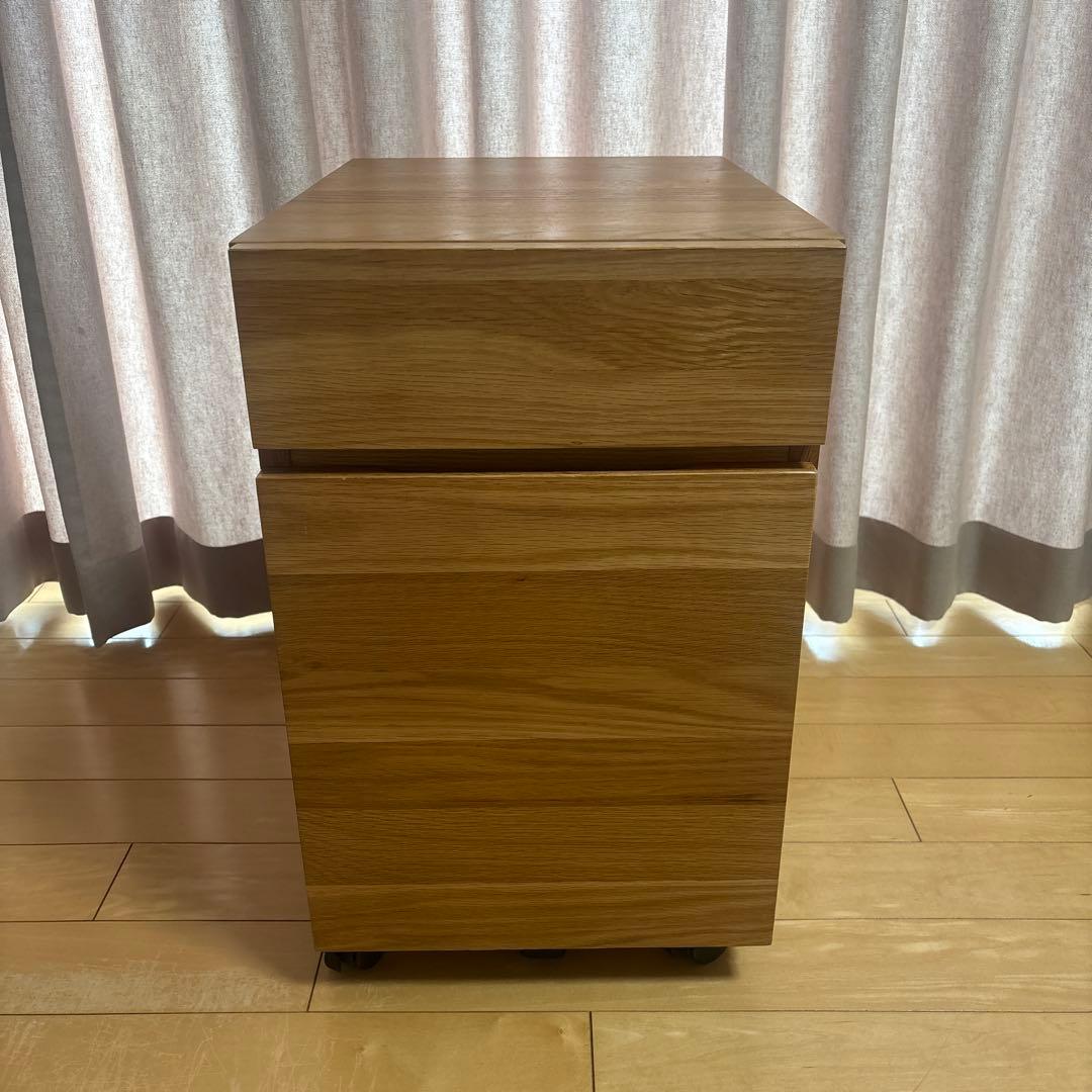 無印良品　無垢材デスクキャビネット　オーク材　学習机 グランフロント大阪】新生活におすすめ｜木製デスク｜ 無印良品