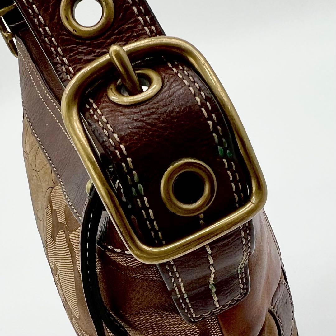 COACH ショルダーバッグ シグネチャー レオパード パッチワーク レザー