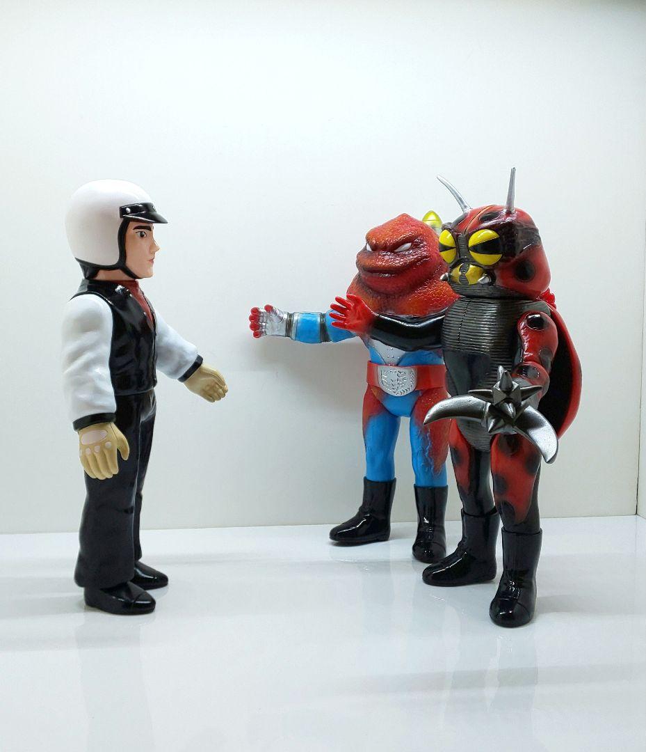 仮面ライダーV3✨風見志郎vsデストロン怪人◇東映レトロソフビ