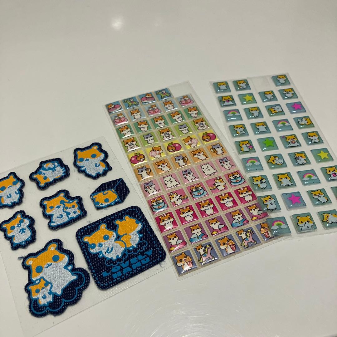 平成レトロ】 ハムちゃん シールセット タイルみたいなシール デニム