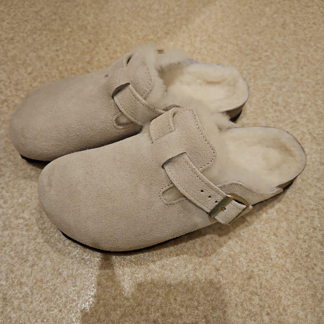 BIRKENSTOCK ベージュボア ボストン BIRKENSTOCK（ビルケンシュトック） ボストン シアリング BIRKENSTOCK