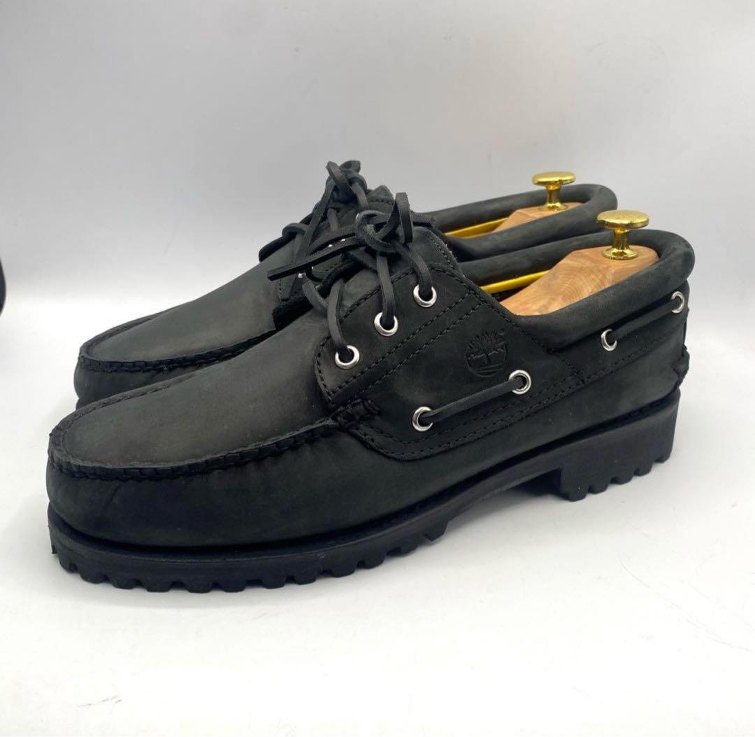 美品 ティンバーランド 3EYE CLASSIC LUG 27cm OVY TIMBERLAND MEN'S AUTHENTIC 3-EYE CLASSIC BOAT MD GREY FULL GRAIN