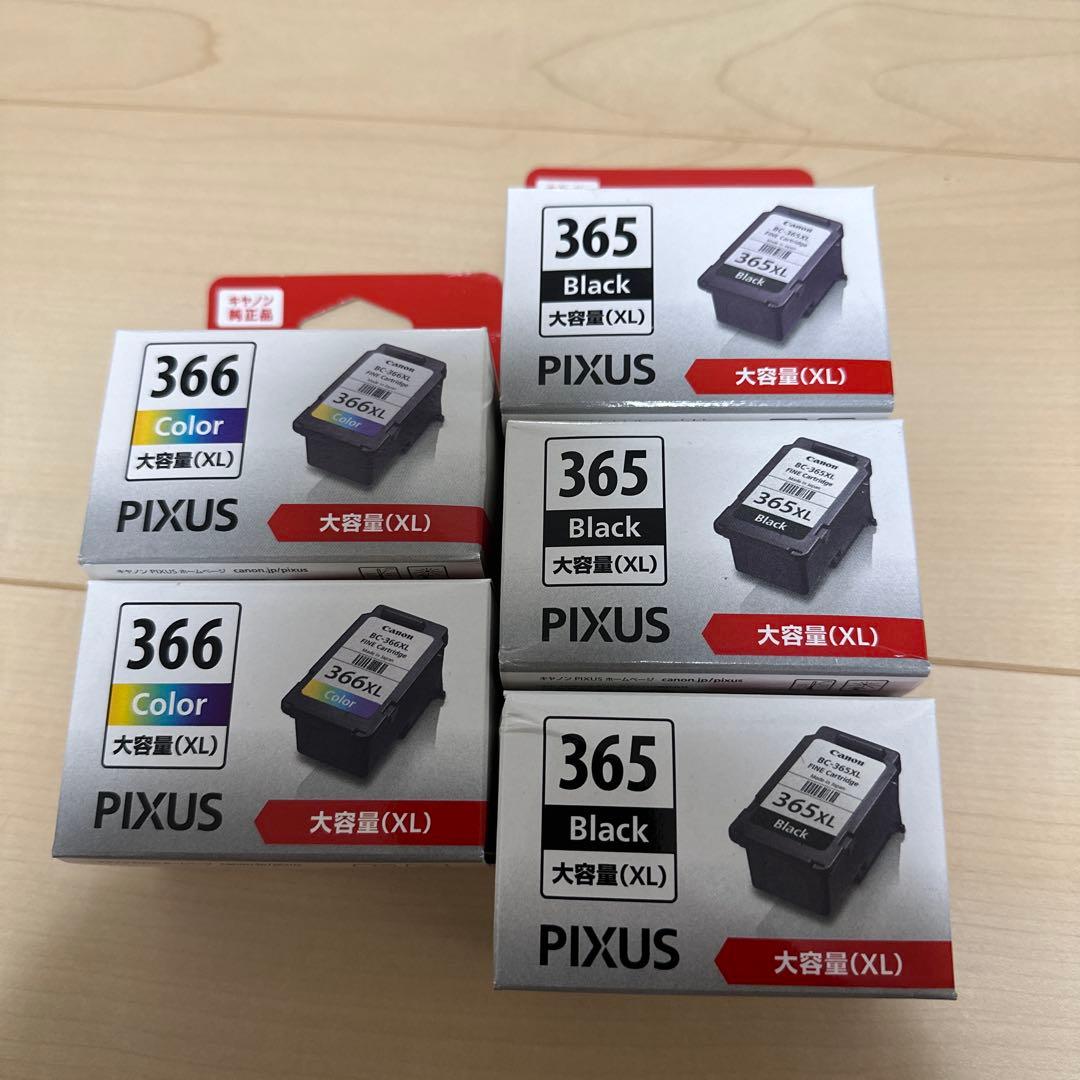 新品 純正 Canonカートリッジ BC-365XL＋BC-366XL 5個 Canon FINEカートリッジ BC-365XL / BC-366XL（大容量）シリーズ 純正