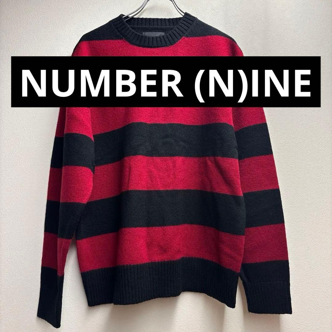 m*o様 ☆ ナンバーナイン L 赤黒ボーダー 06期風 カートコバーン ニット NUMBER (N)INE - ボーダーニット カートコバーン の通販 by こもり's