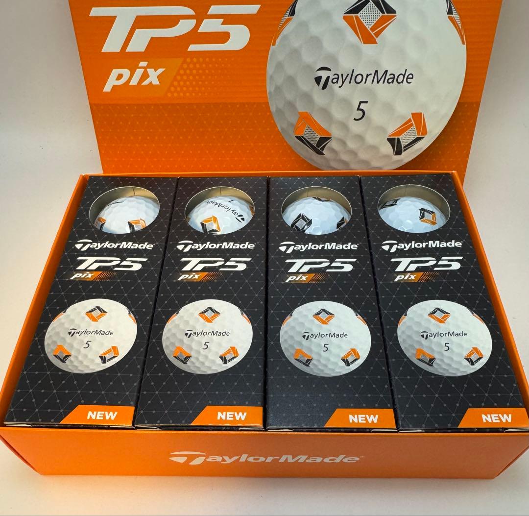 未使用品 TaylorMade TP5 pix ゴルフボール 2ダース ホワイト TaylorMade（テーラーメイド） TP5 TP5x Pix STRIPE ストライプ