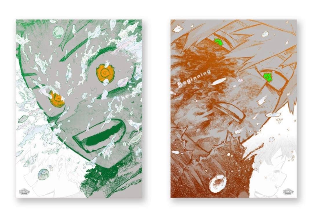 僕のヒーローアカデミア 原画展 A2ポスター　The Beginning 僕のヒーローアカデミア 原画展 A2アートポスター2枚セット 【The