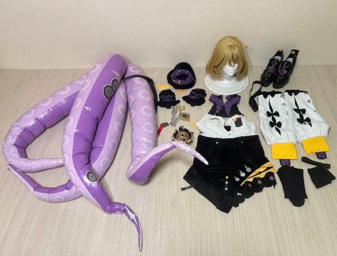 【即納】ゼンゼロ イドリー コスプレ衣装 ウィッグ　靴　尻尾付き Azuiblc ゼンゼロ イドリー コスプレ衣装 ウィッグ付き 章魚娘 怪啖屋