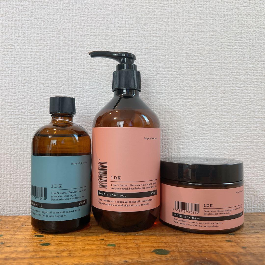 1DK スタイリングオイル　リペアシャンプー　トリートメント　新品　ヘアオイル 楽天市場】【正規販売店/送料無料】1DK リペア オイル 100ml repair