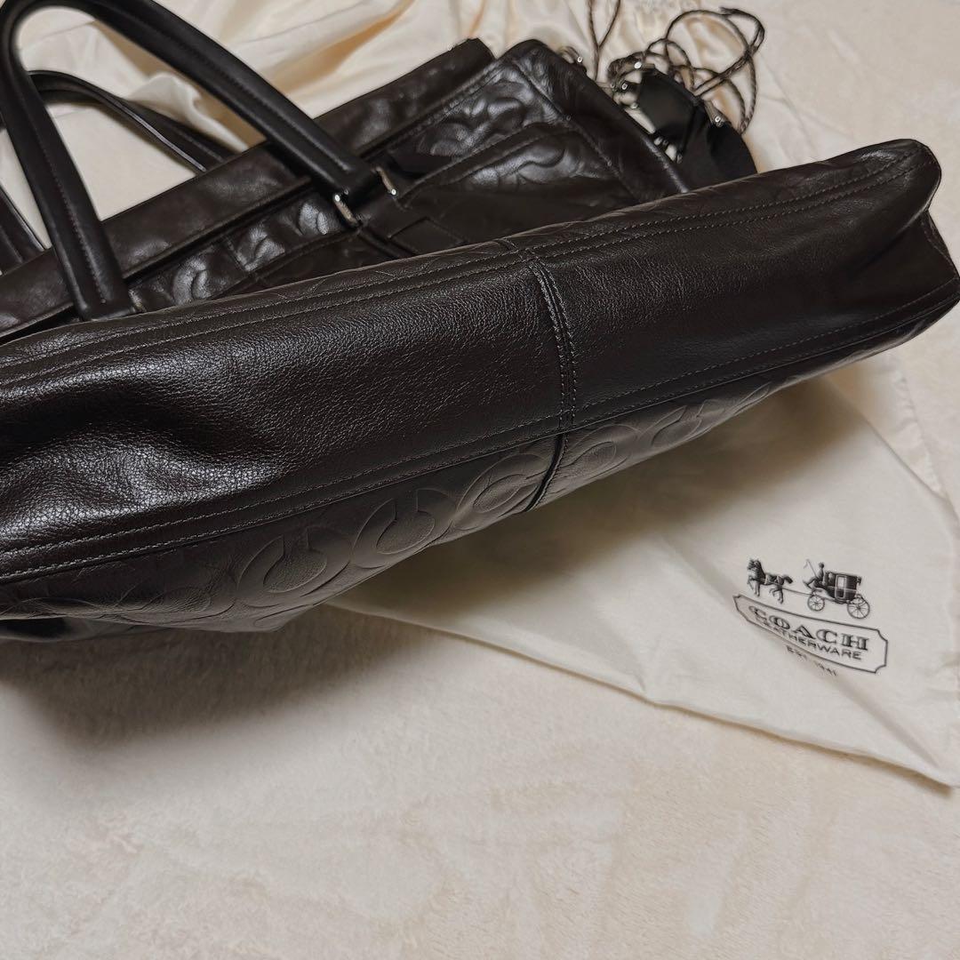 美品 COACH コーチ70253 オプアートビジネスバッグ 2way A4 茶 - メルカリ