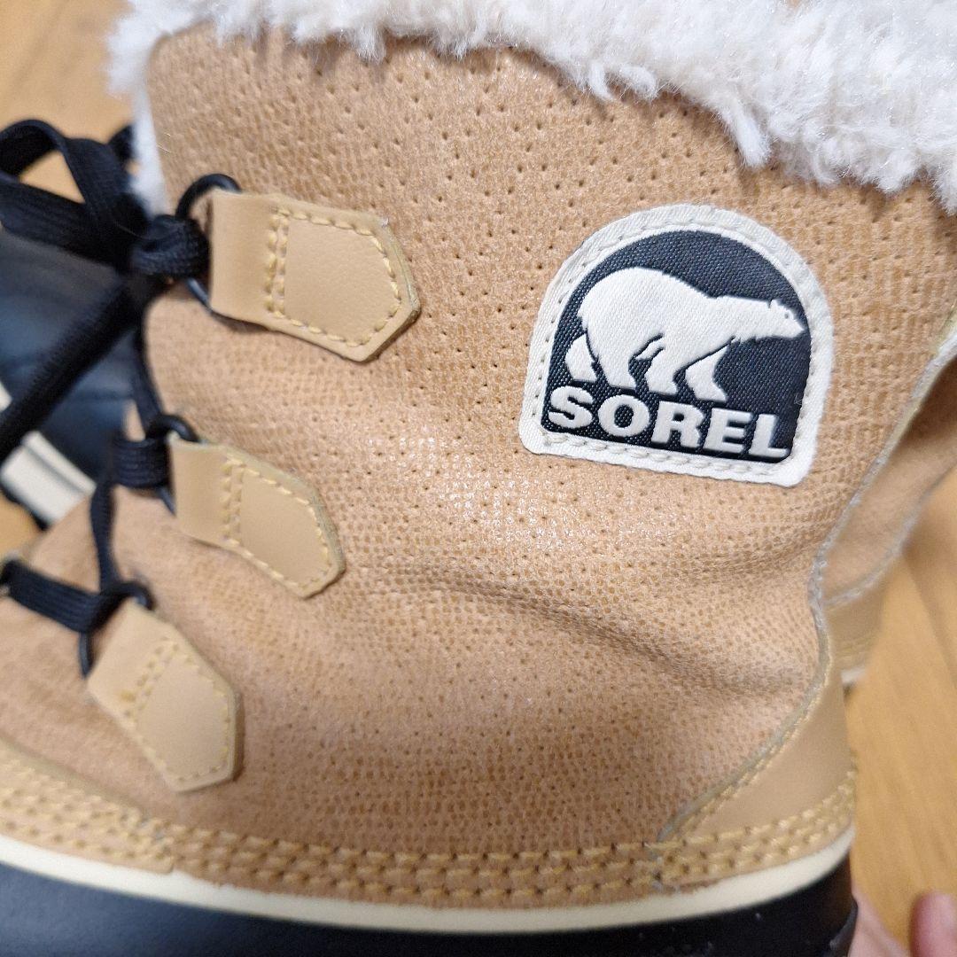 SOREL TIVOLI ソレル ティボリ スノーブーツ 黒 ベージュ 25.0 - メルカリ