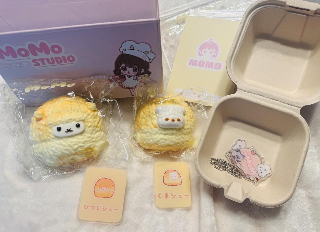 正規品】MoMoスクイーズ シュークリーム ひつじ・くま 2点SET