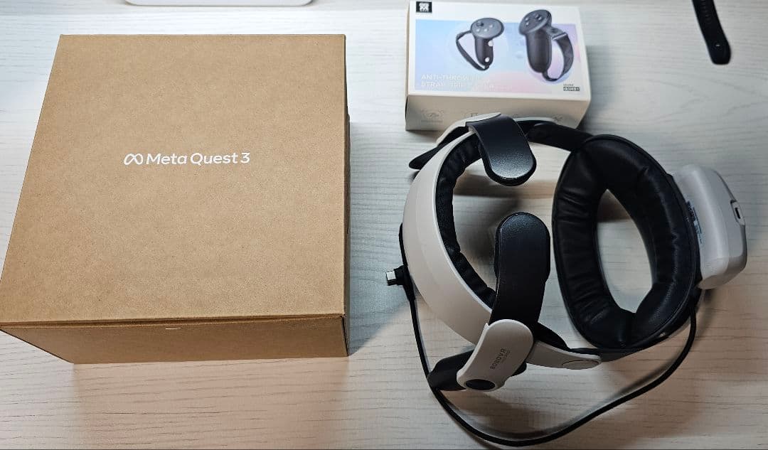  Quest 3 512GBバッテリー付きストラップフェイスクッション CYBER・拡張バッテリー付きヘッドストラップ（Meta Quest 3用