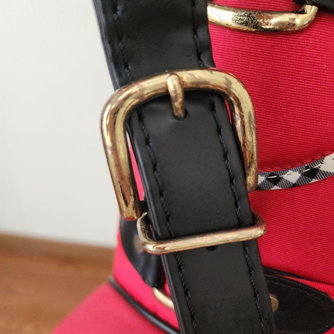 Burberry Golfバーバリーキャディバッグ赤ノバチェック美品ゴルフ