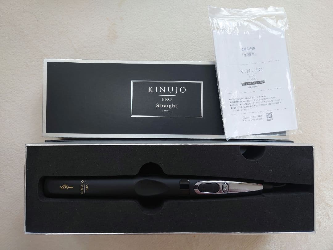 KINUJOPROストレートヘアアイロン ブラック KINUJO]Pro Straight /キヌージョプロ ストレートアイロン | Eni