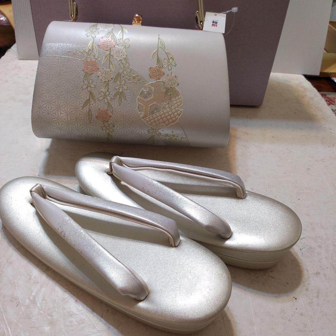 和装草履 バッグセット 留袖訪問着振袖に一輪館 新品未使用 Lサイズ ZB 93 草履バッグ セット 留袖 振袖 草履バッグセット 都唐織 黒留袖 礼装