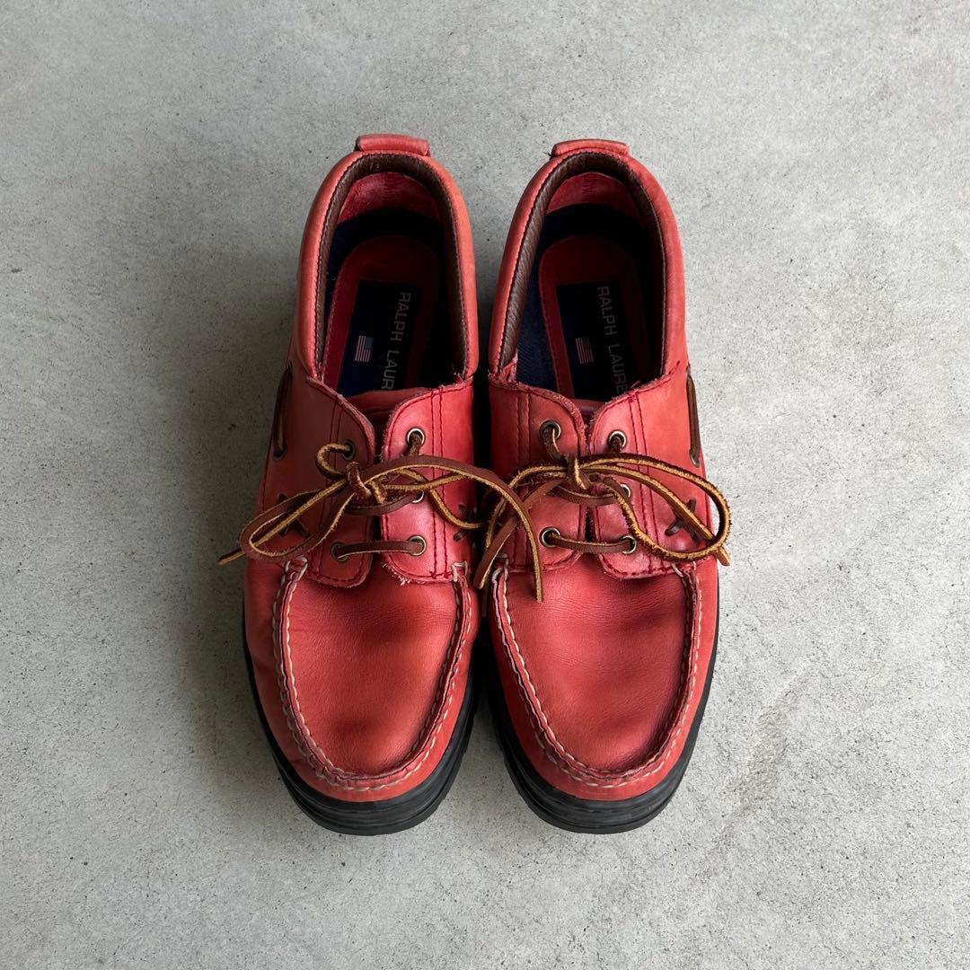 90’s POLO SPORTS デッキシューズ レザー アメカジ ヴィンテージ USA製 Polo Ralph Lauren Leather Deck Shoes / ポロ ラルフローレン