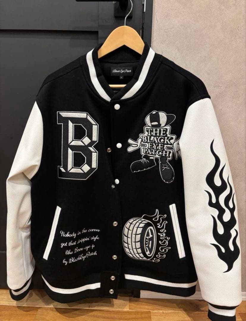 Black Eye Patch スタジャン L ブラック/ホワイト 中古・古着通販】THE BLACK EYE PATCH (ブラックアイパッチ