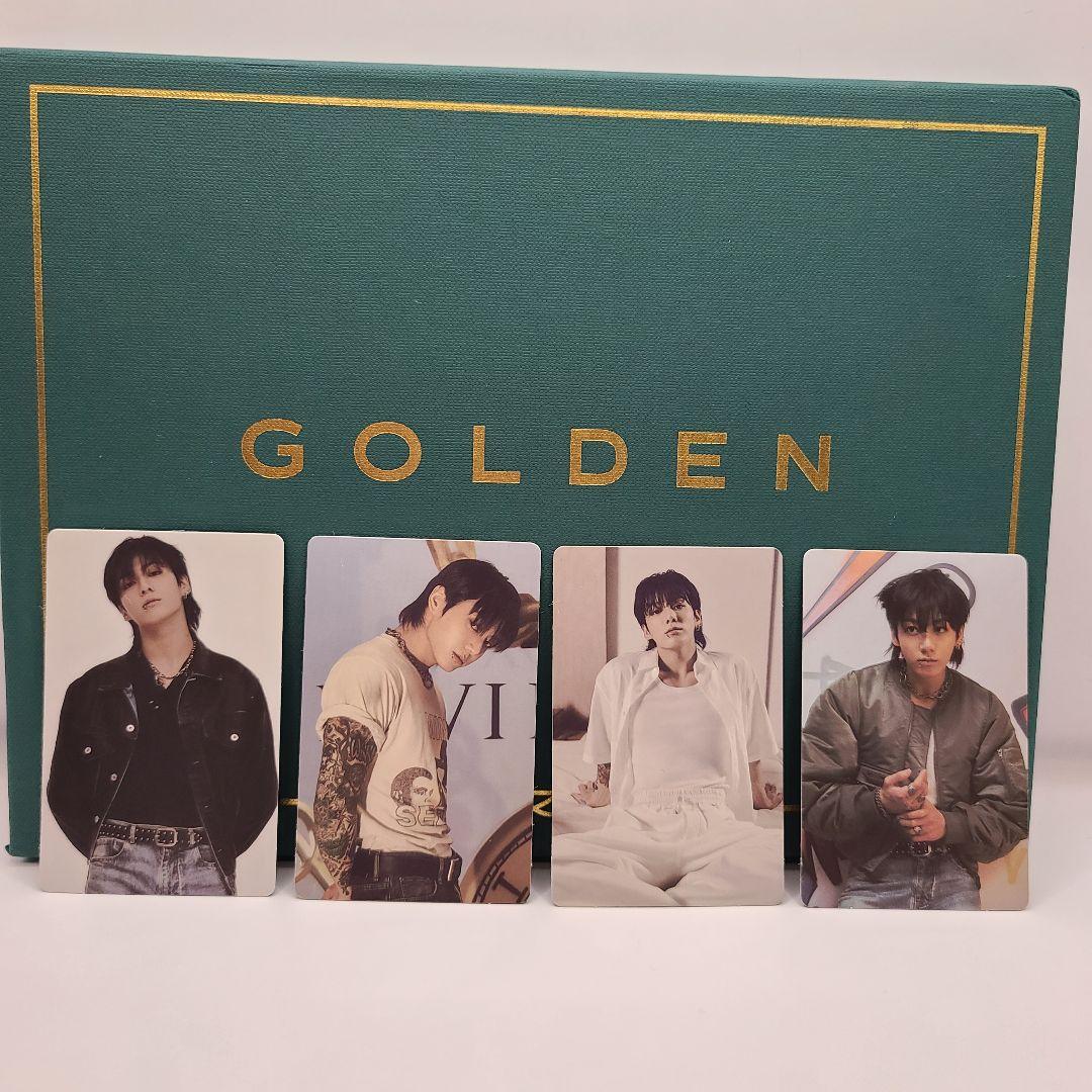 ジョングク GOLDEN US 限定 トレカ 4枚セット weverse BTS JUNGKOOK Golden Weverse album ver. Official Photocard Photo