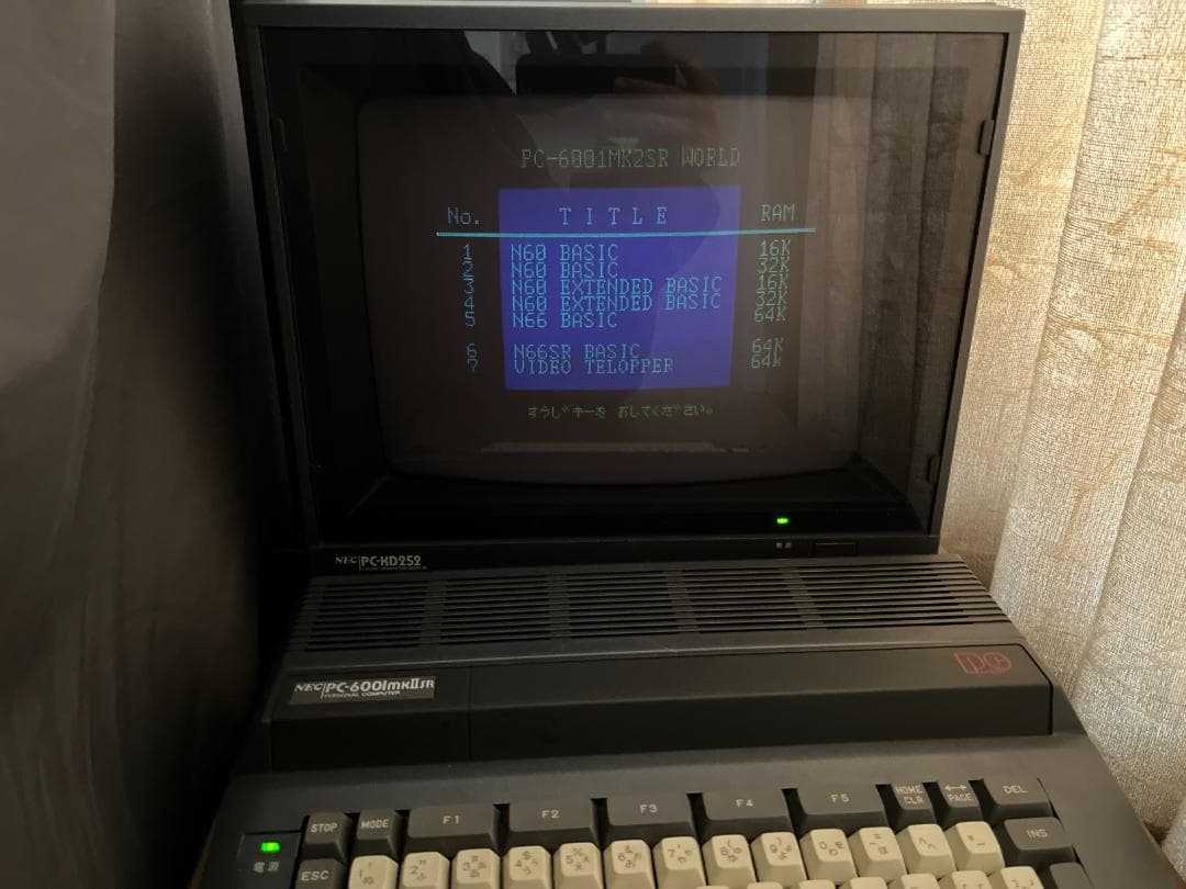 NEC PC-6001mkIISR 通電確認済み NEC 通電確認済み PC-6001mkIISR