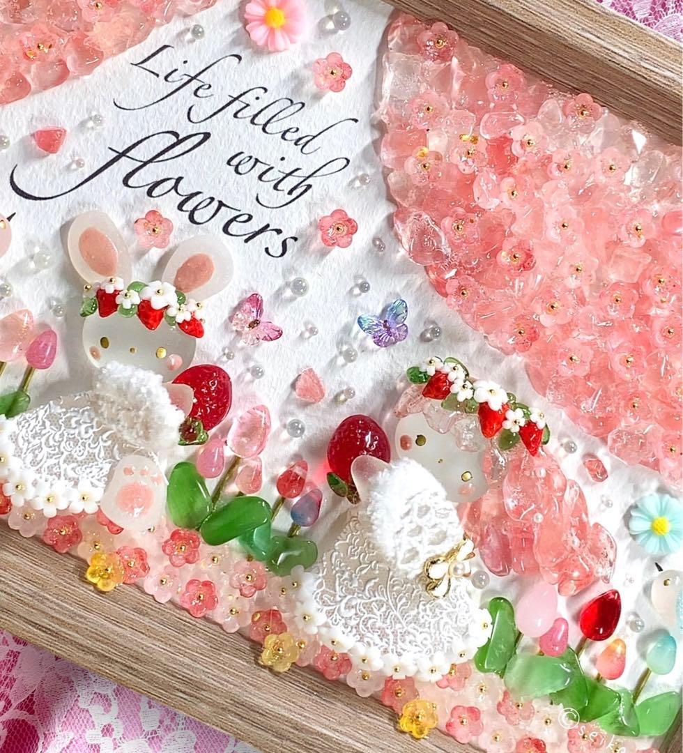 1276苺の花冠と春花畑 北欧インテリア 桜プリンセス シーグラスアート 母の日 銀座コージーコーナー】母の日に“ありがとう”の気持ちを添えて、特別な