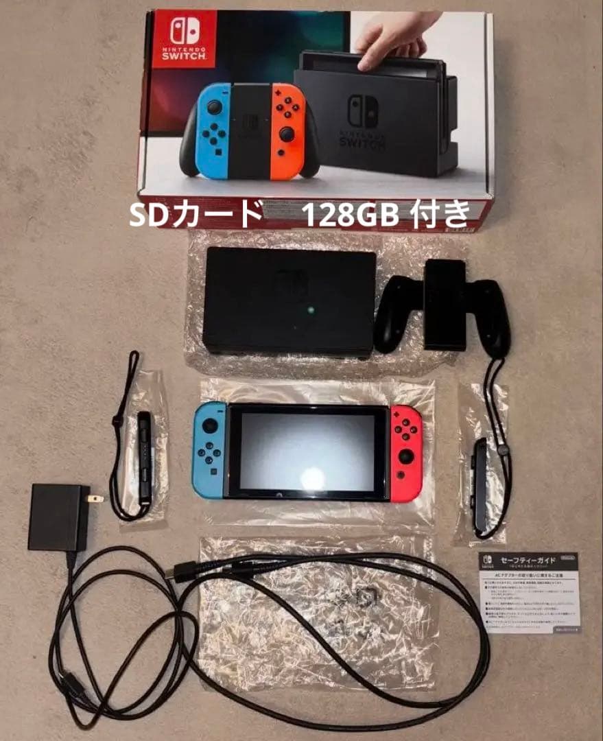 Nintendo Switch 本体　完品　SDカード128GB SanDisk FOR NINTENDO SWITCH SDSQXAO-128G-GNCZN （128GB） MicroSD
