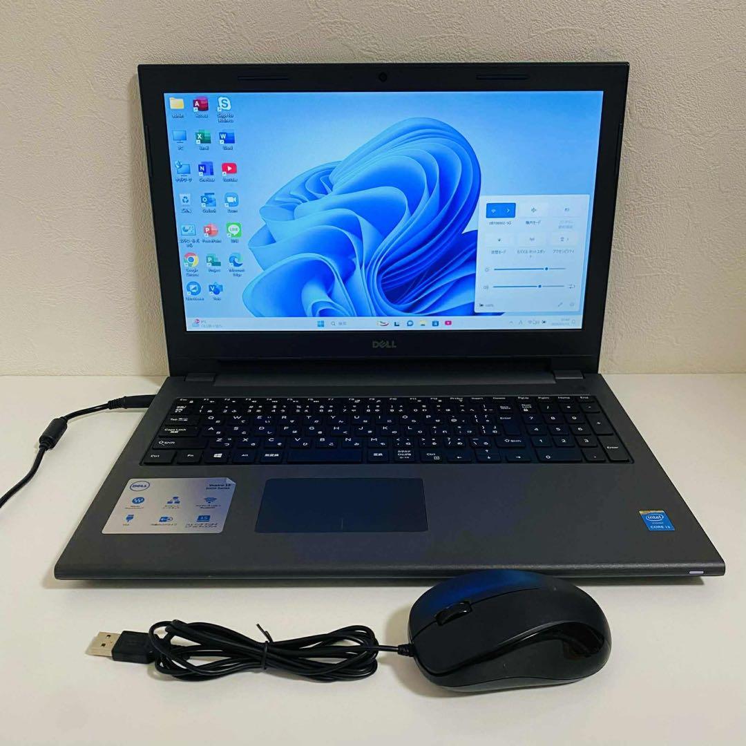 Y39 DellノートパソコンWEBカメラSSD高速Windows11オフィス付 Dell Vostro 15 3510｜第11世代 Core i5 メモリ 8GB SSD 256GB 15.6