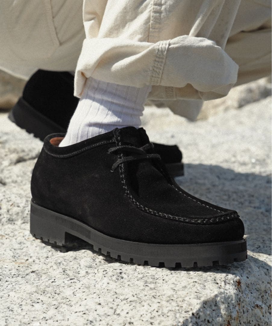 靴 shiun BLACK SUEDE MOCCASIN Shiun BLACK SUEDE MOCCASIN シウン M - メルカリ