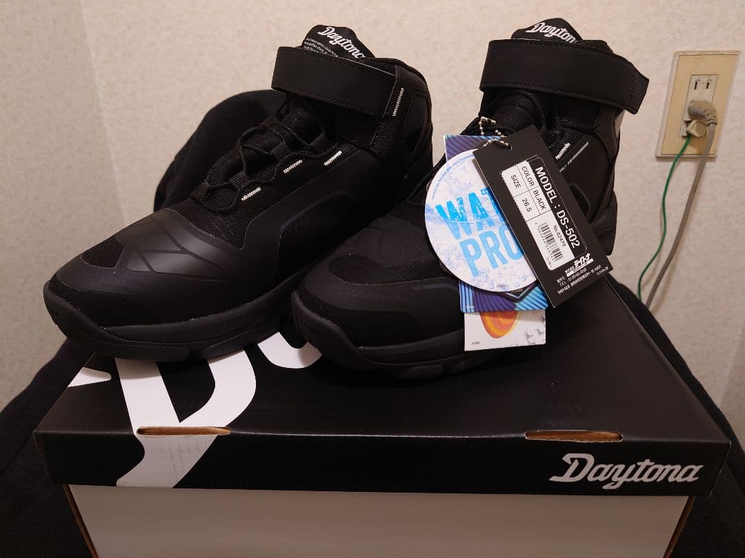 Daytona DS-502 ブラック 26.5　未使用品 DAYTONA（デイトナ） 送無 DS-502 R-WPライディングシューズ BKRD/26.5