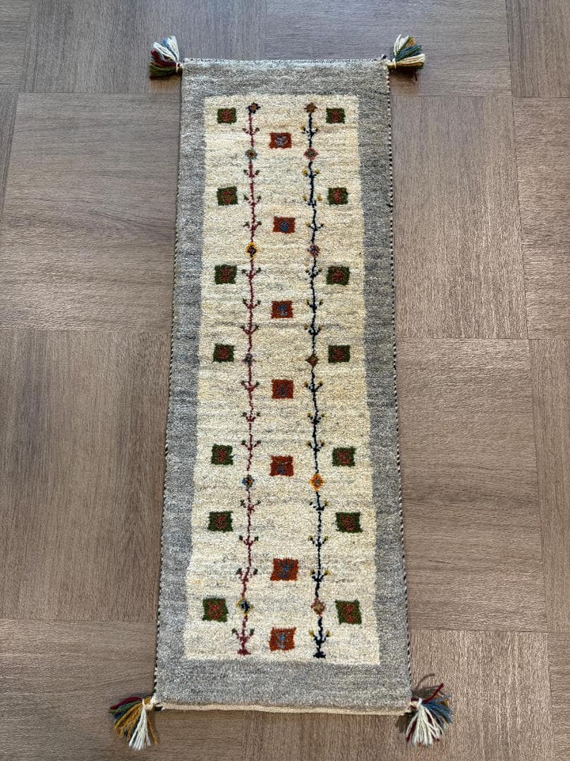 120x40cm ペルシャギャッベ ランナー (ギャベ) ペルシャ絨毯 ギャッベ ギャッベ ランナーサイズ（細長いサイズ）（約40×120cm） – Persiadirect