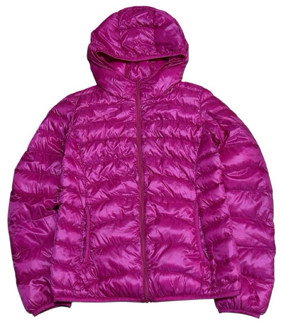 old UNIQLO 00s down jacket y2k 光沢 短丈 ピンク - メルカリ