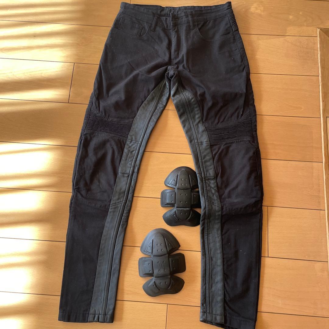DEGNER ライダースパンツ　men's バイク 【2XL追加決定】メンズプロテクター付レザーパンツ[DP-28