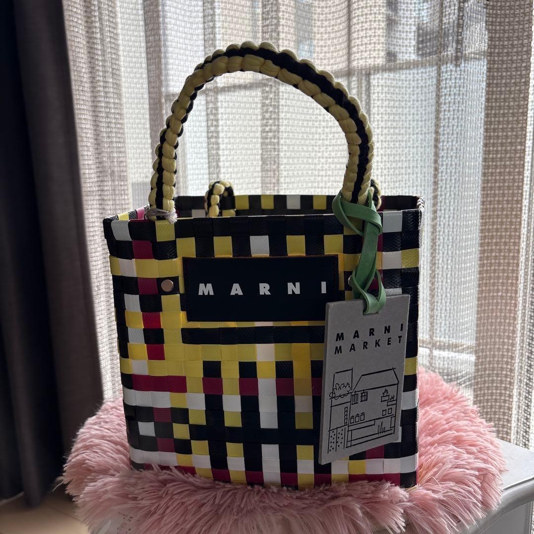 MARNI MARKET かごバッグ マルチカラー ユニセックス MARNI（マルニ） バッグ ピクニック フラワーカフェ トートバッグ かご