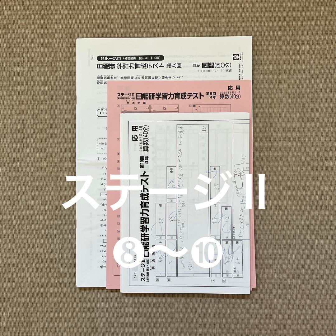 2025年 日能研 4年 ステージⅡ 育成テスト➈ - メルカリ