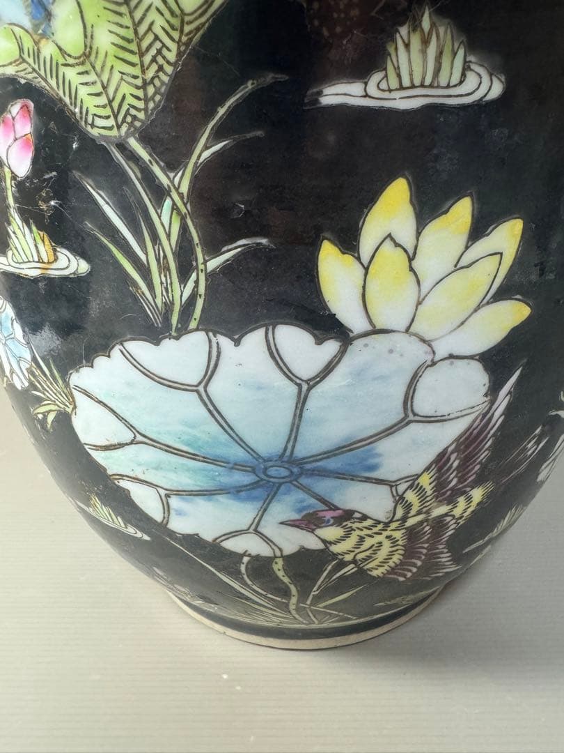 2609 中国骨董 花鳥文 鉢 植木鉢 時代物 - メルカリ