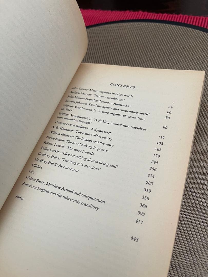 希少 The Force of Poetry Christopher Ricks