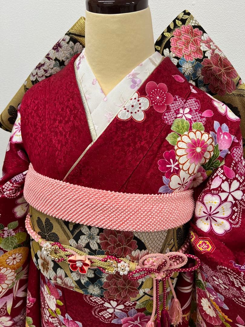 振り袖 フルセット 長襦袢 金彩加工 刺繍入り 銀通し 成人式 ブランド