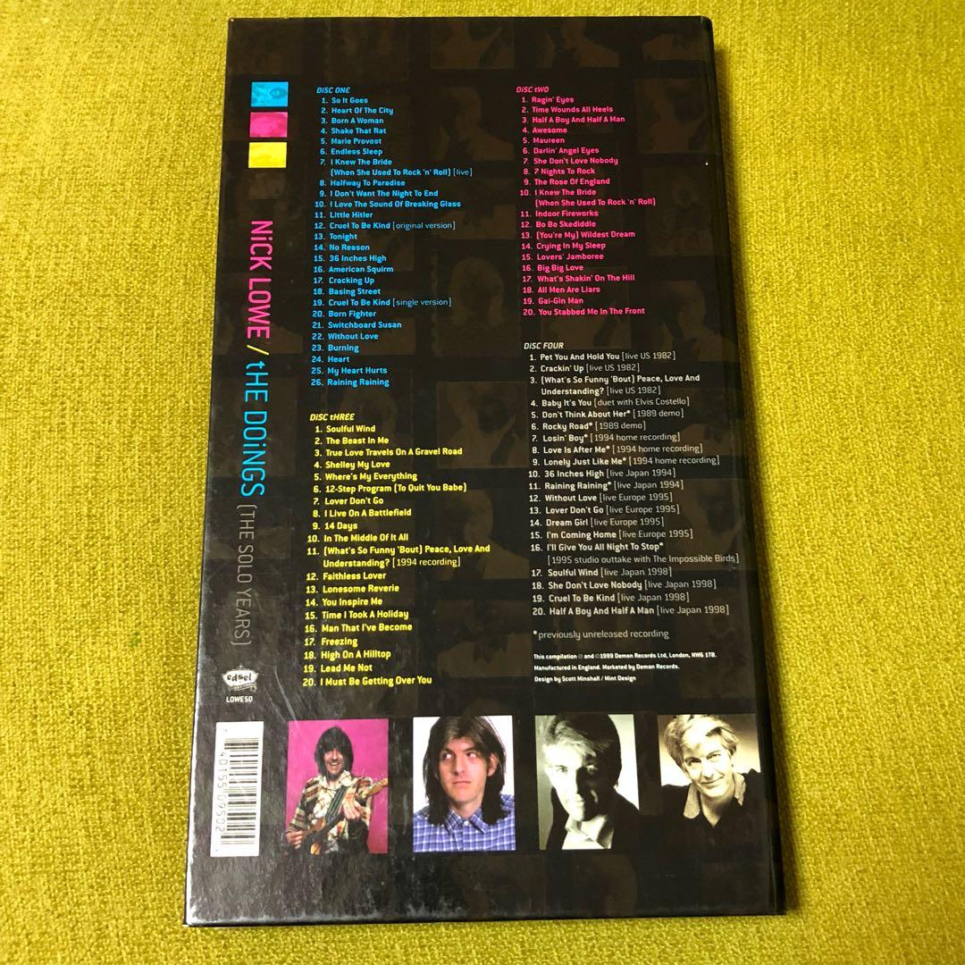 廃盤】Nick Lowe/ The doings 4CD BOX SET 廃盤】Nick Lowe/ The