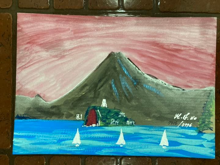幻想絵画、空飛ぶ画家糸川裕志の富士山曼荼羅図富嶽三十六景の画帳