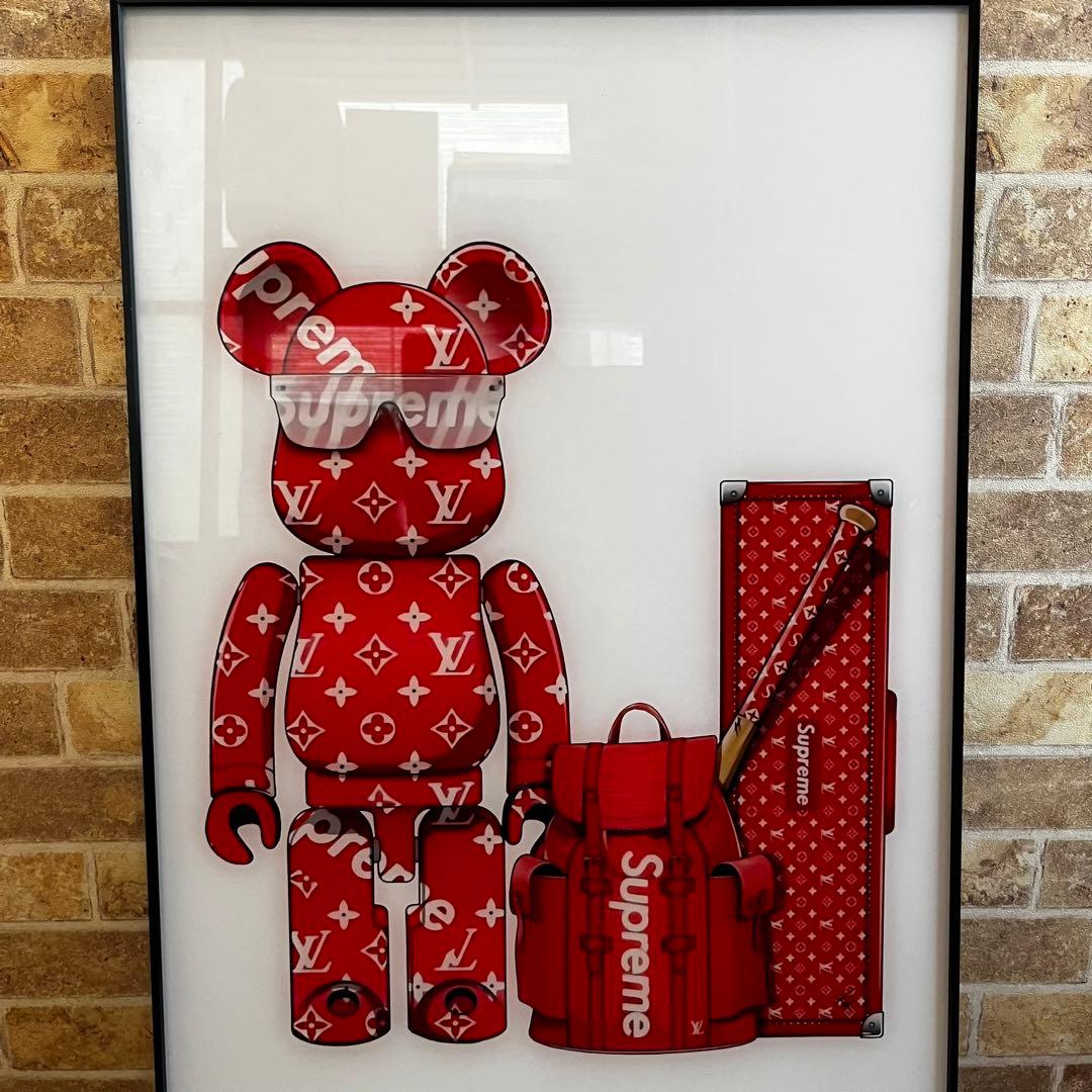 本日限定値下げ　Louis Vuitton　Supreme ベアブリック 特殊ミラーアート ベアブリック Louis Vuitton Supreme - メルカリ