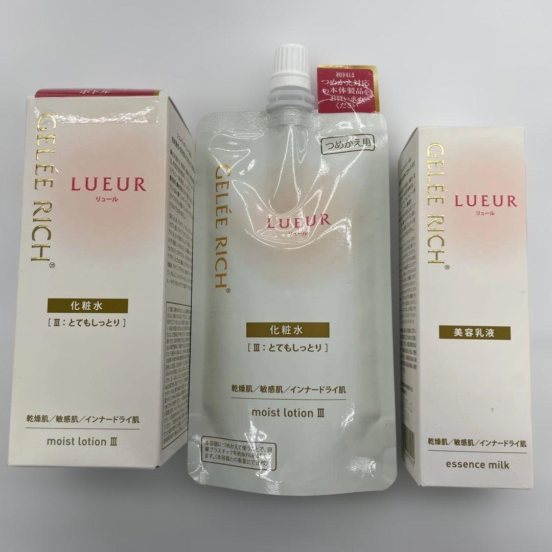 LUEUR モイストローション 120ml & 詰め替え＆ミルク 50mlセット モイストローション Ⅲ | 全薬工業のエイジングケアブランド「GELEE