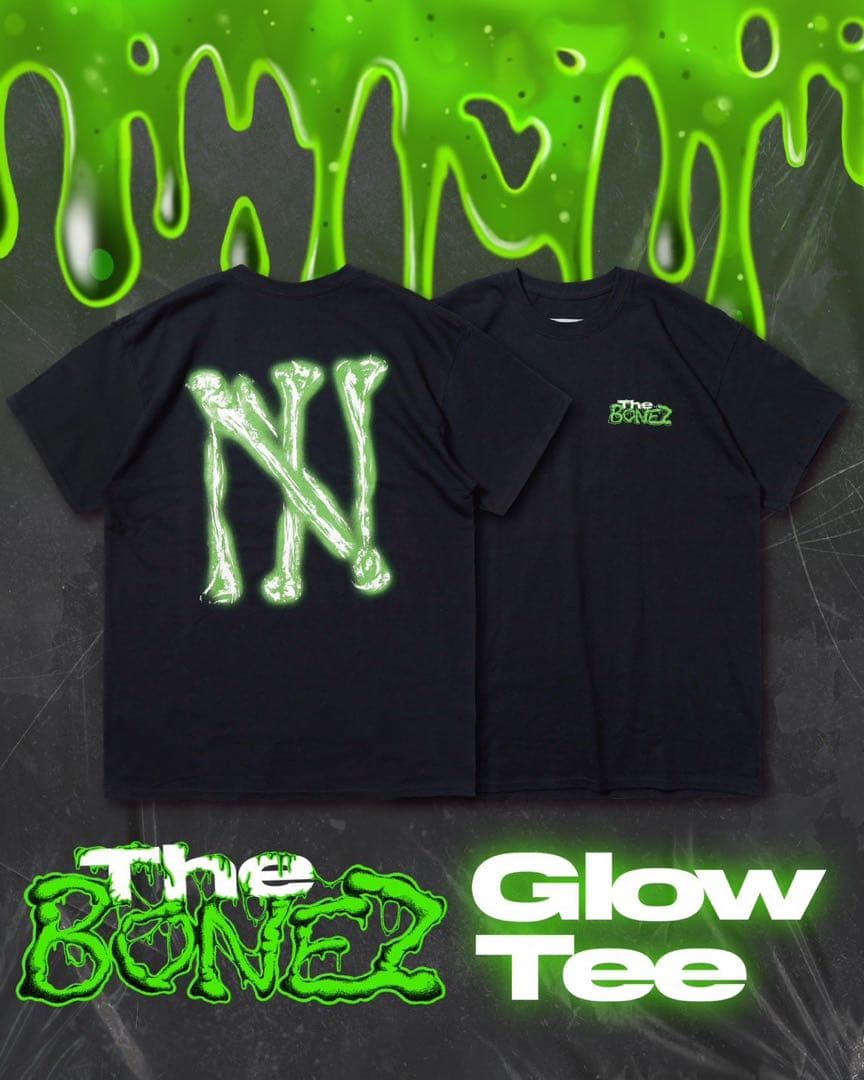 ミュージシャン The BONEZ Glow Tee RIZE Dragon Ash XL The BONEZ × Dragon Ash ライブBlu-ray&DVD『Straight Up』2025年6月25