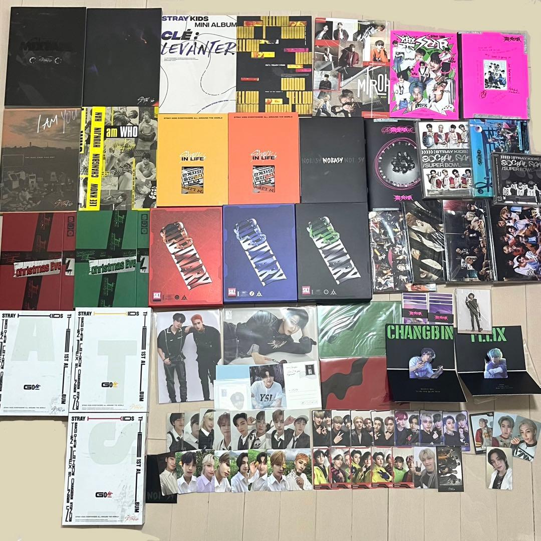 Stray Kids CDアルバムセット 付属品付き まとめ売り Stray Kids CDアルバム まとめ売り シーグリ日本2023 おまけトレカ数枚