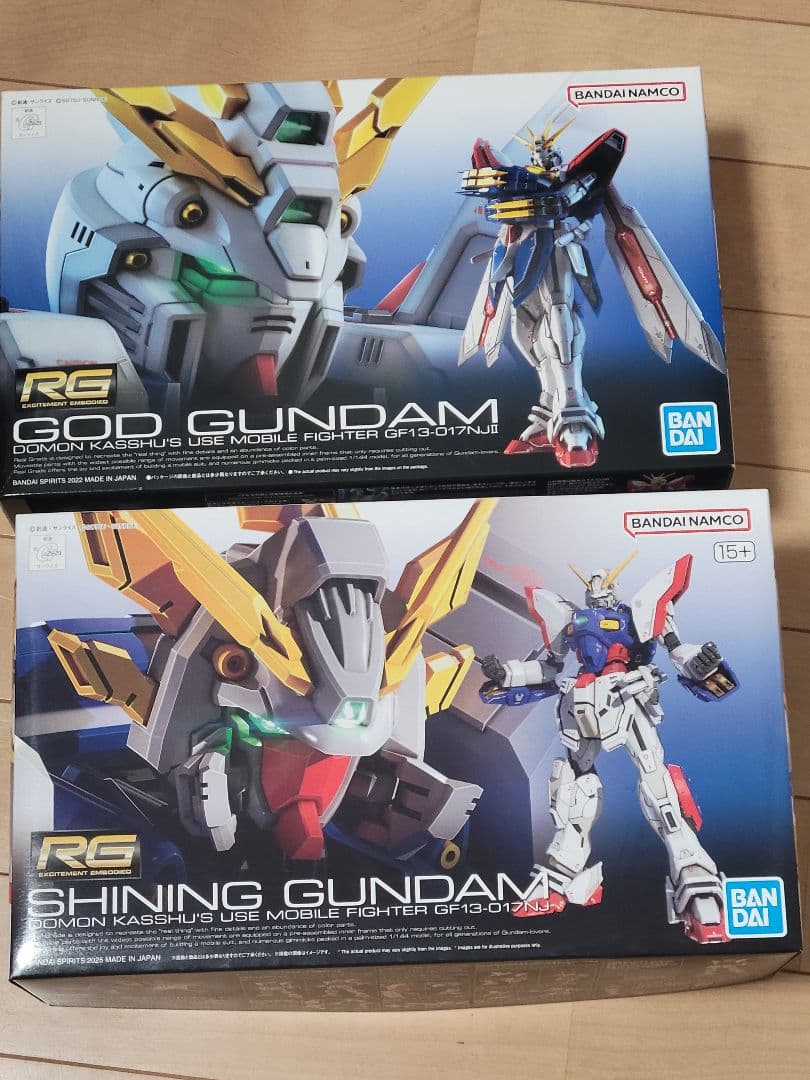 1/144 RG シャイニング&ゴッド・HG ローズ&マックスターガンダム４点 レビュー】RG 1/144 シャイニングガンダム