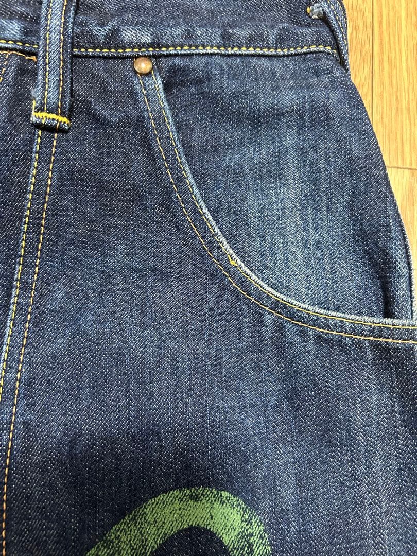 EVISU エヴィス デニム インディゴブルー 漢字 32×35 日本製 - メルカリ