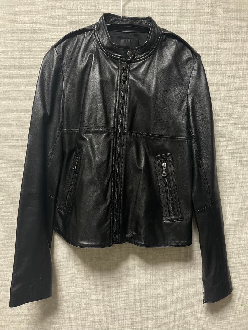 美品◆Theory◆シングルライダースジャケット　ラムレザー プロンジェラムレザー シングルライダース ジャケット | MOLEC