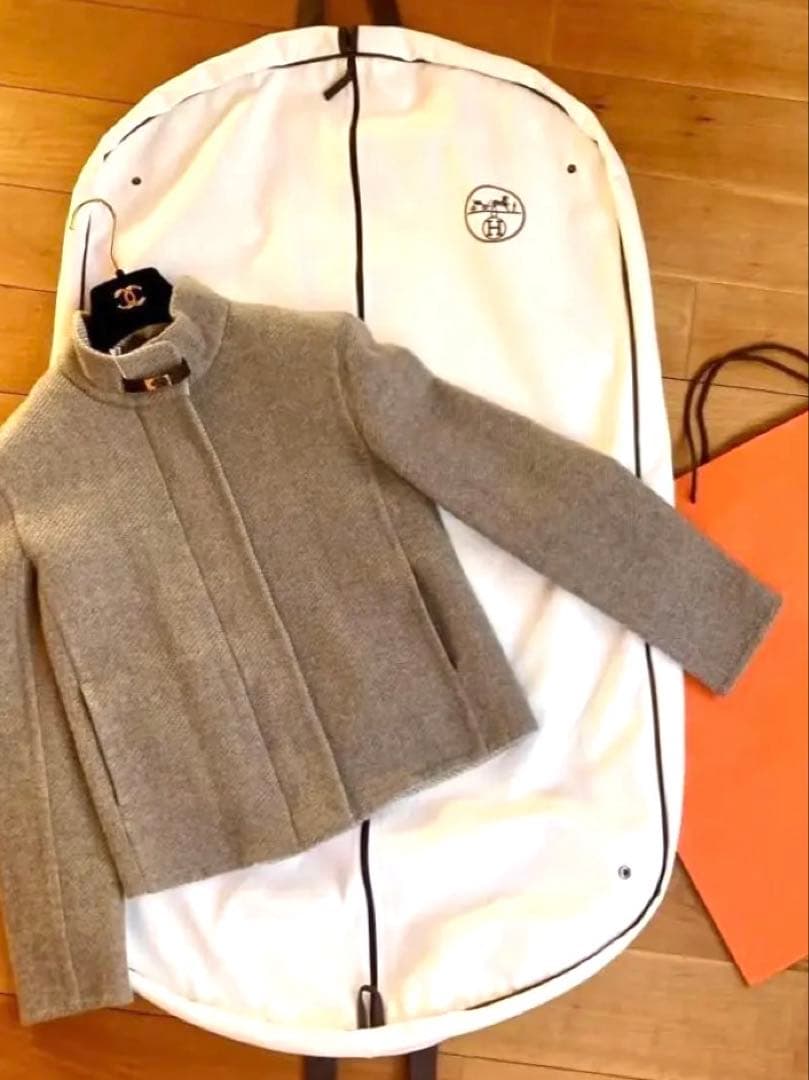 HERMES マルジェラ期 カシミヤ ダブルフェイス ジャケット クリーニング済 HERMES - エルメス コート マルジェラ期 カシミヤ ダブルフェイス