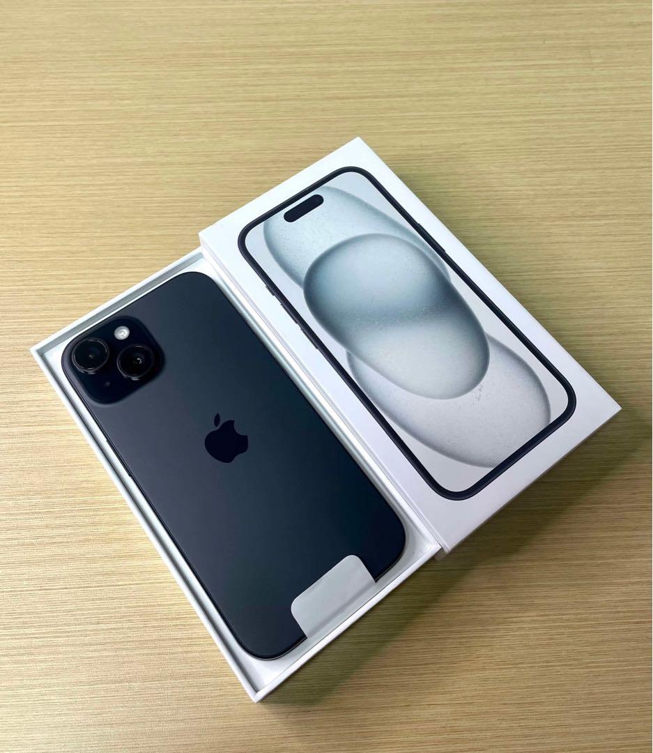 IPHONE 15 128GB 美品　Simフリー iPhone 新品未開封 SIMフリー 15 128GB Black MTMH3J/A Apple 本体