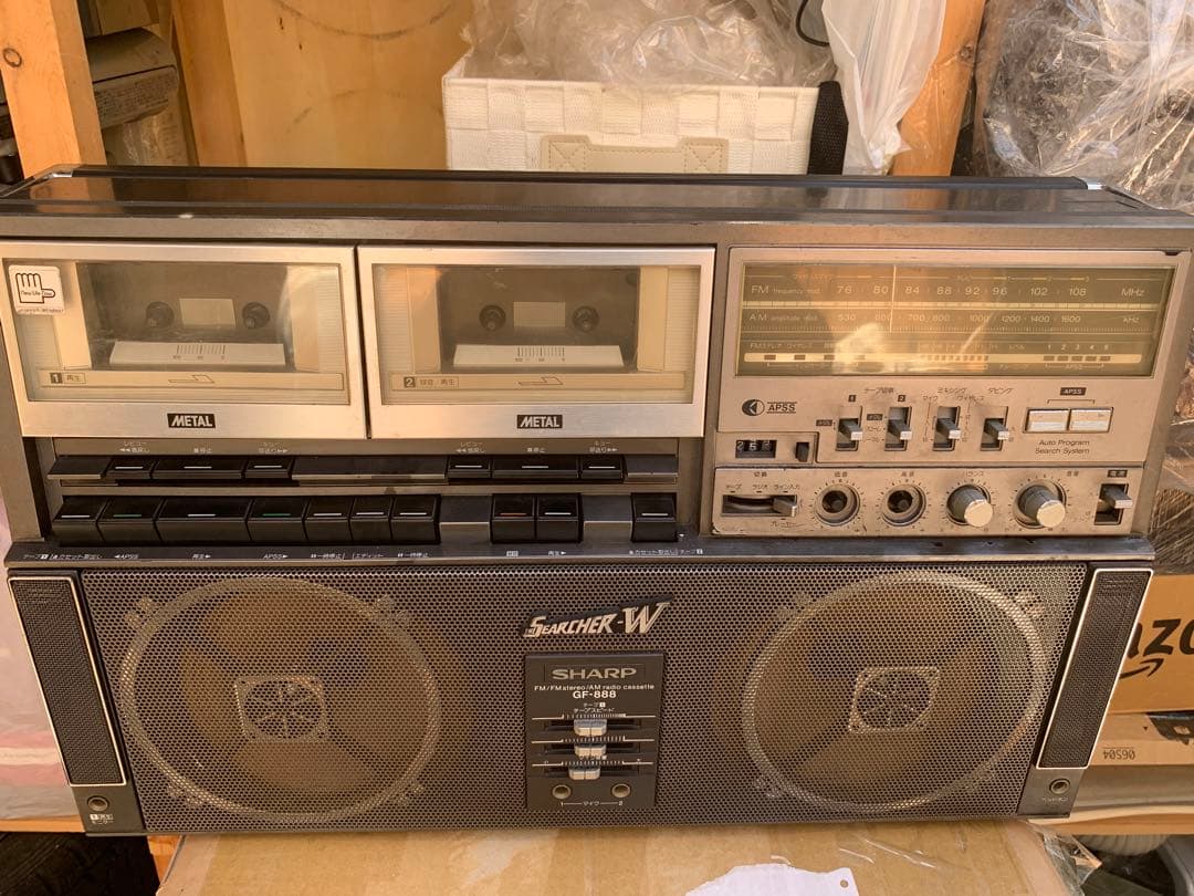 SHARP GF-888 カセットデッキ Sharp GF-888 Cassette Recorder Boom Box Vintage Working Free
