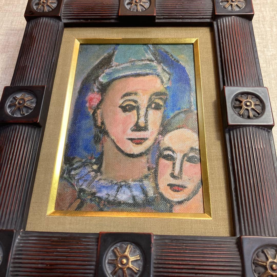 超美品！原画最高級プラチナ箔を押したピンクと紫の薔薇箔押しアクリル